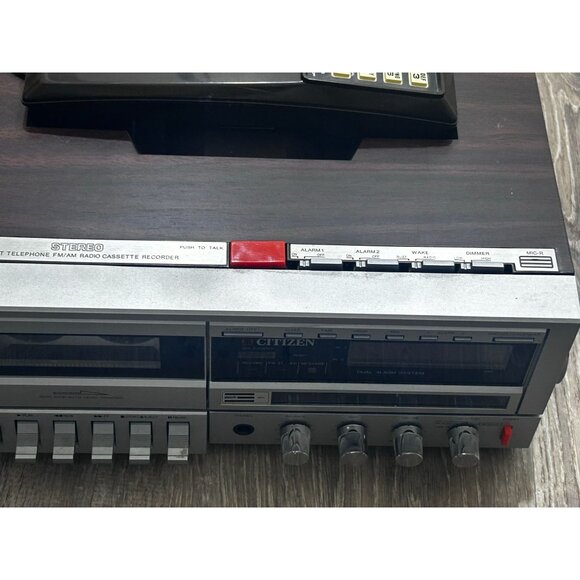 Vintage Citizen JCR872 Stereo FM /AM Electronic Duel Alarm System Cassette Recor - Picture 4 of 7